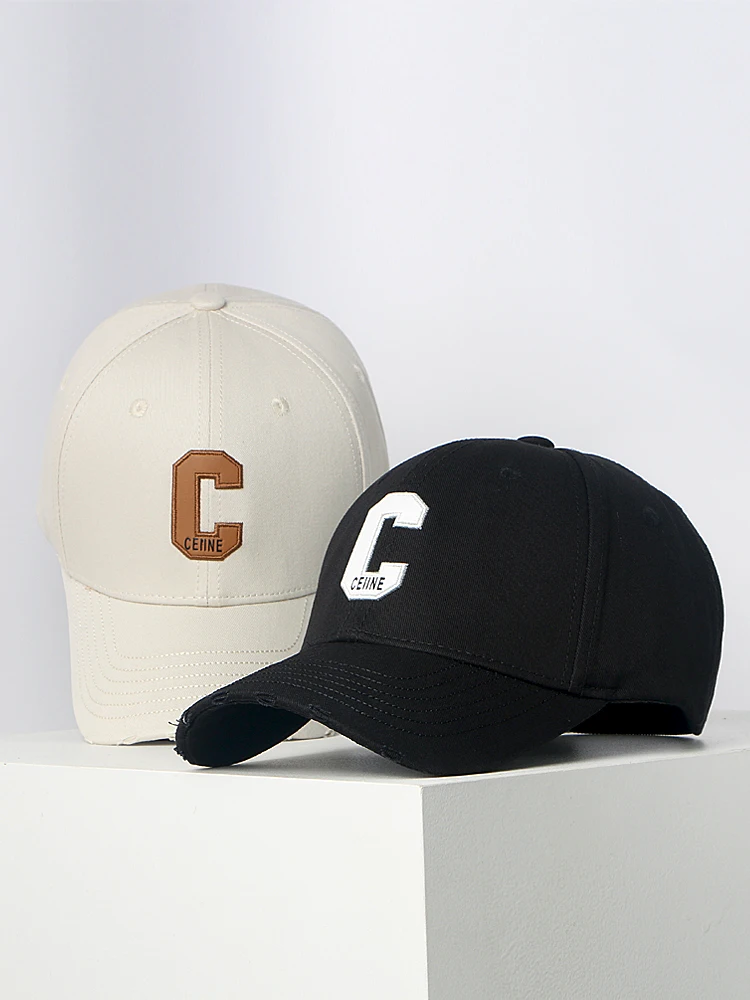 Кепка унисекс с буквой модная брендовая Панама в Корейском стиле полями твердым