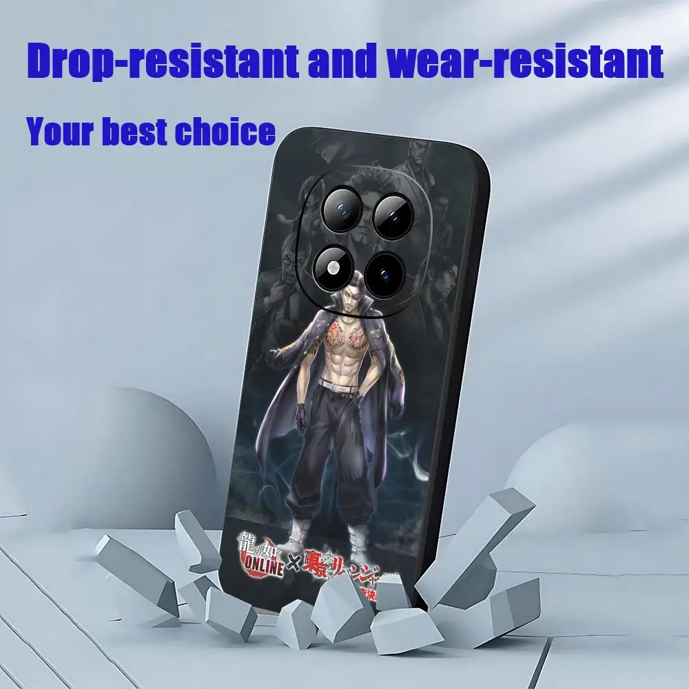 Фото Крутой чехол для телефона с игрой Yakuza Kiwami 3 для Xiaomi Redmi Note 17 15 14 13 12 11 Pro Plus S 5G 14C A3, мягкий черный чехол. №2