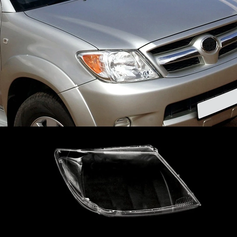 

For Toyota Hilux Vigo 2005-2008 Car Headlight Cover Transparent Lampshade Caps Head Light Lamp Shell Accessories