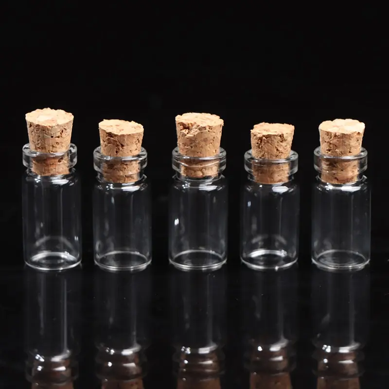 

10 Pcs Glass Bottles Miniature Potion Bottle Mini Cork Glass Vials Wedding DIY Mini Drift Bottle Wishing Bottle Perfume Bottle