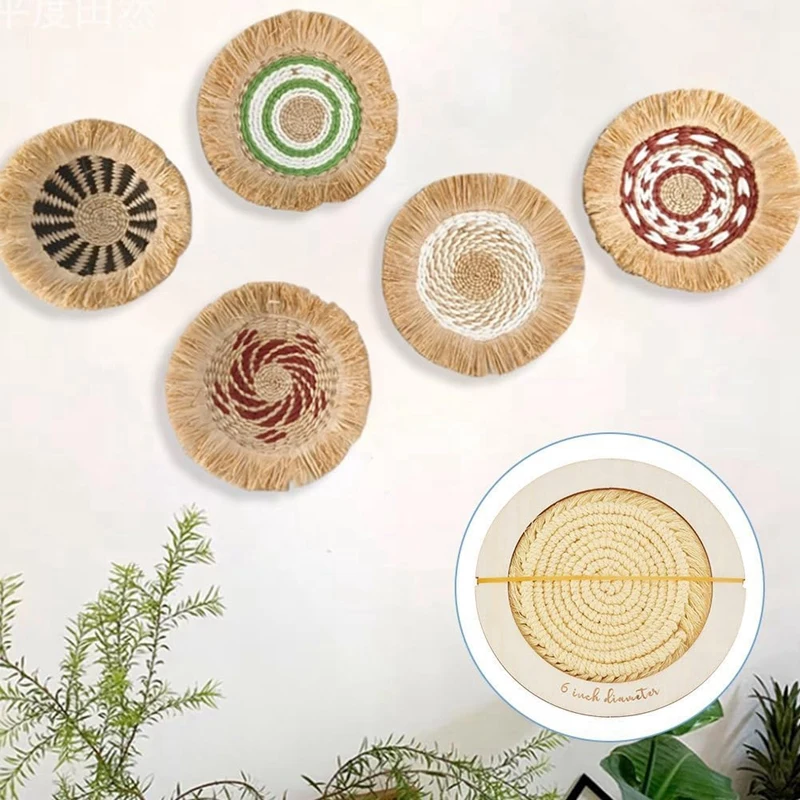 6 шт. круглые формы для резки макраме Деревянный инструмент настенный подвесной