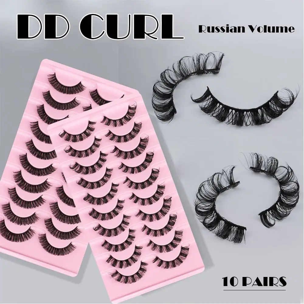 10 пар многоразовые Объемные Накладные ресницы из меха норки |