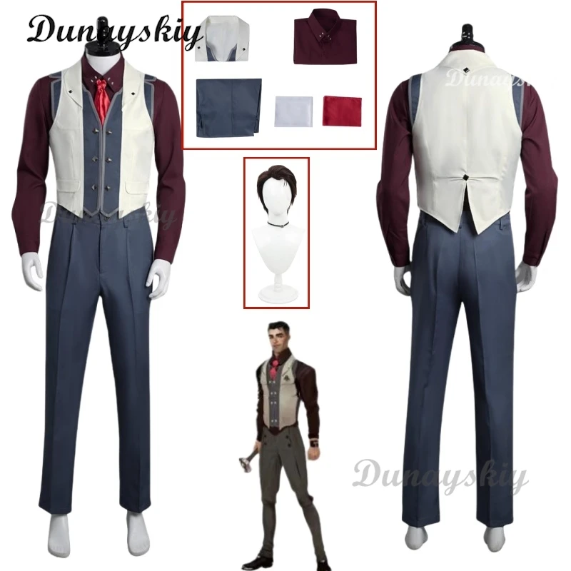 Arcane: LOL Jayce Косплей Костюм Рубашка Жилет Брюки Одежда для Взрослых Мужчин