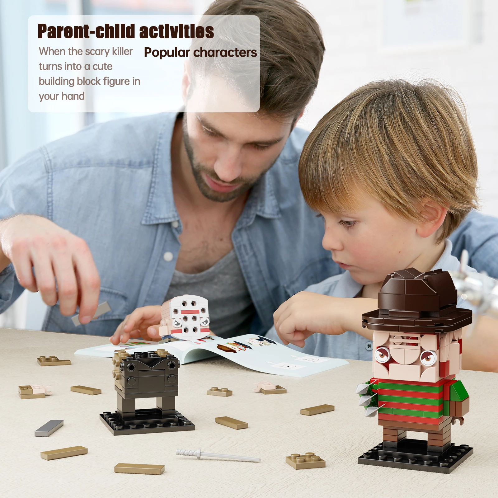 Buildmoc фигурки Джейсона из фильма ужасов Freddyeds Brickheadz набор строительных блоков MOC