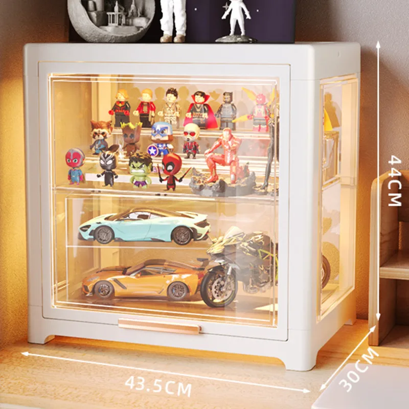 Шкаф для витрин Lego ручной работы с лампой стойка хранения подарков домашняя