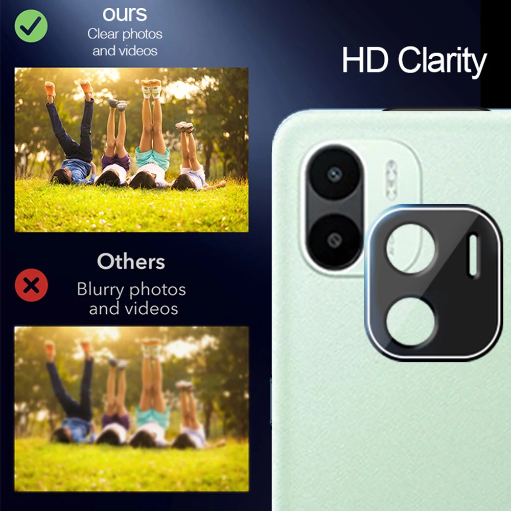 Защитный чехол для камеры из закаленного стекла 3D Xiaomi Redmi A1 задняя крышка