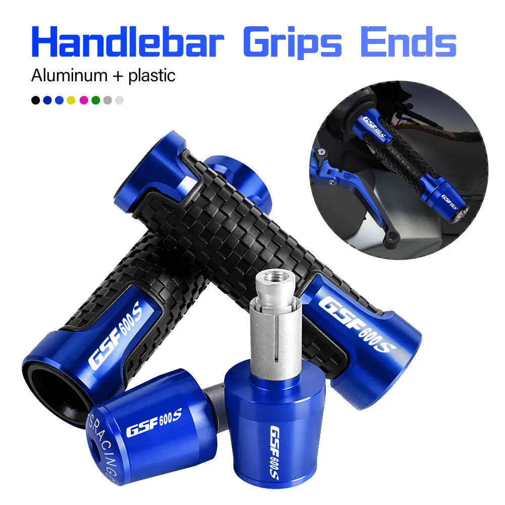 

7/8'' 22mm Motorcycle handlebar grips ends handle bar Anti-skid grip end FOR SUZUKI GSF600S GSF 600 S 1995 1996 1997 1998-2001