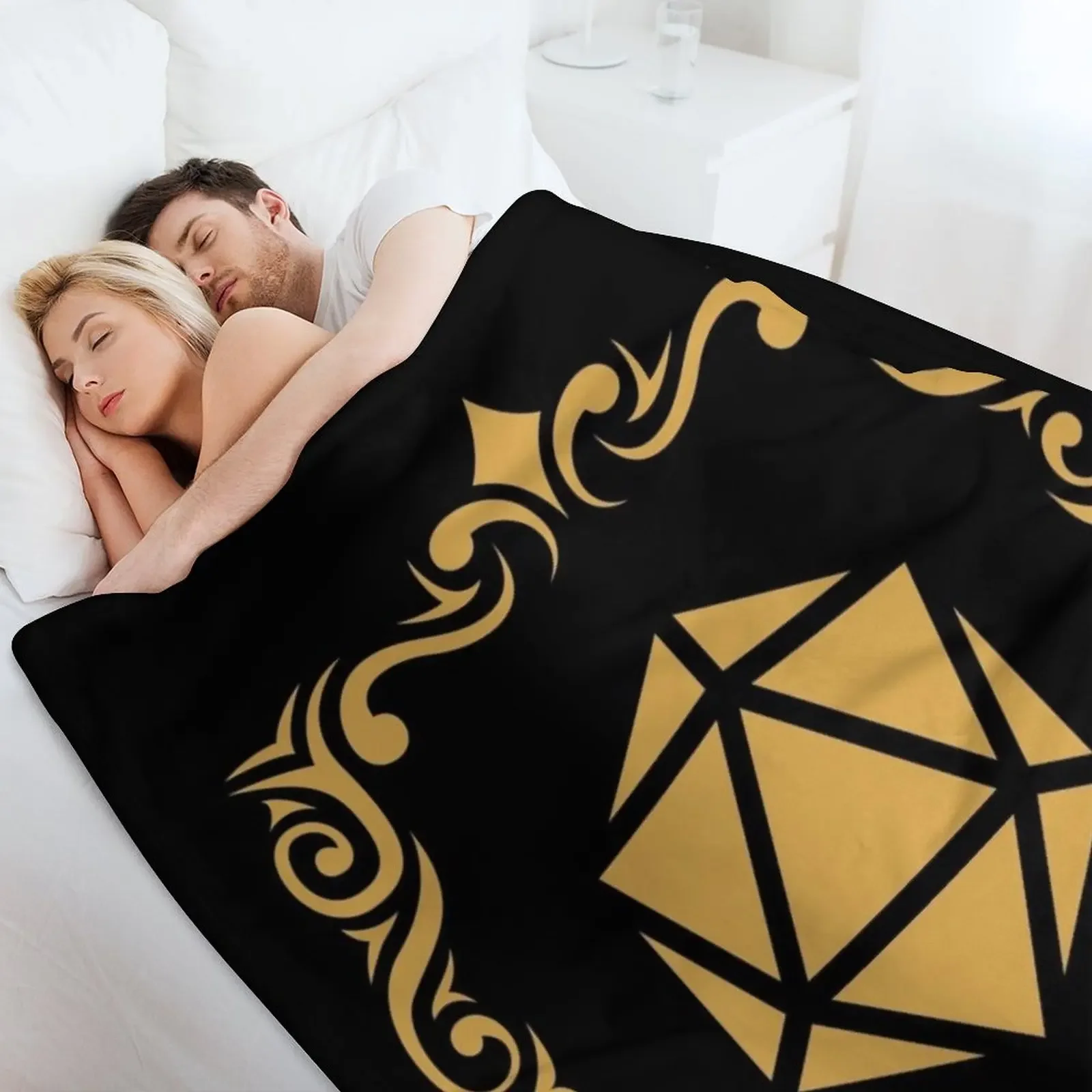Tribal Polyhedral D20 Dice Одеяло