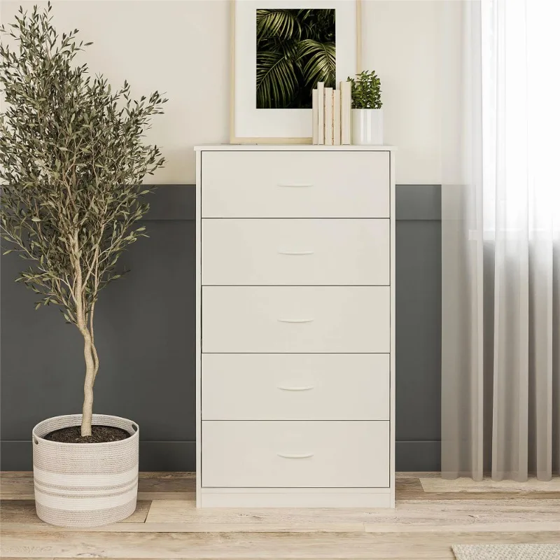 

Classic 5 Drawer Dresser, White