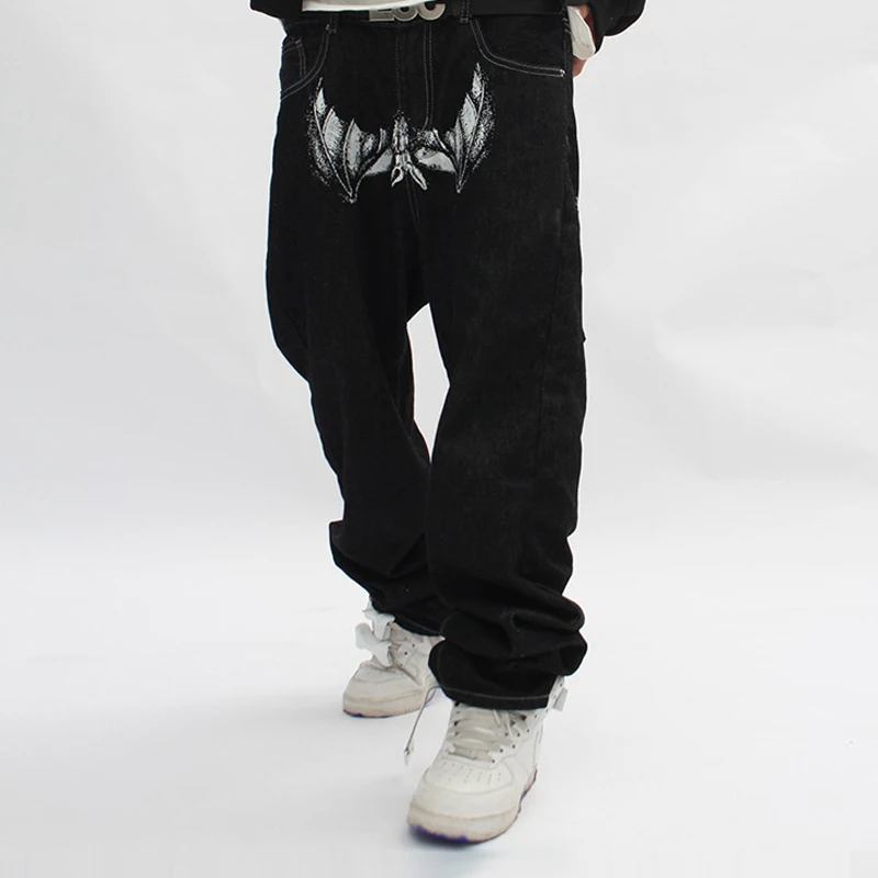 Spring Print Baggy Trousers Jeans Men Fashion Clothes Y2k Jeans Hip Hop Vintage Streetwear Men's Harajuku Denim Wide Pants Women