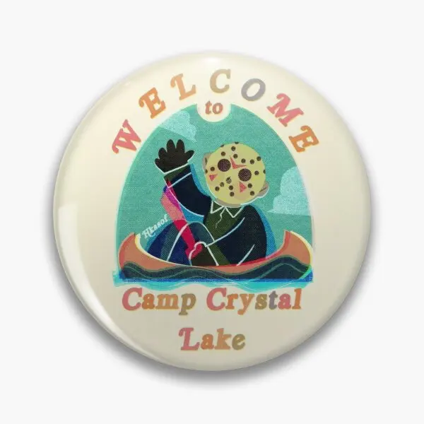 

Welcome To Camp Crystal Lake Customizable Soft Button Pin Women Lover Clothes Jewelry Creative Gift Lapel Pin Cute Metal Badge