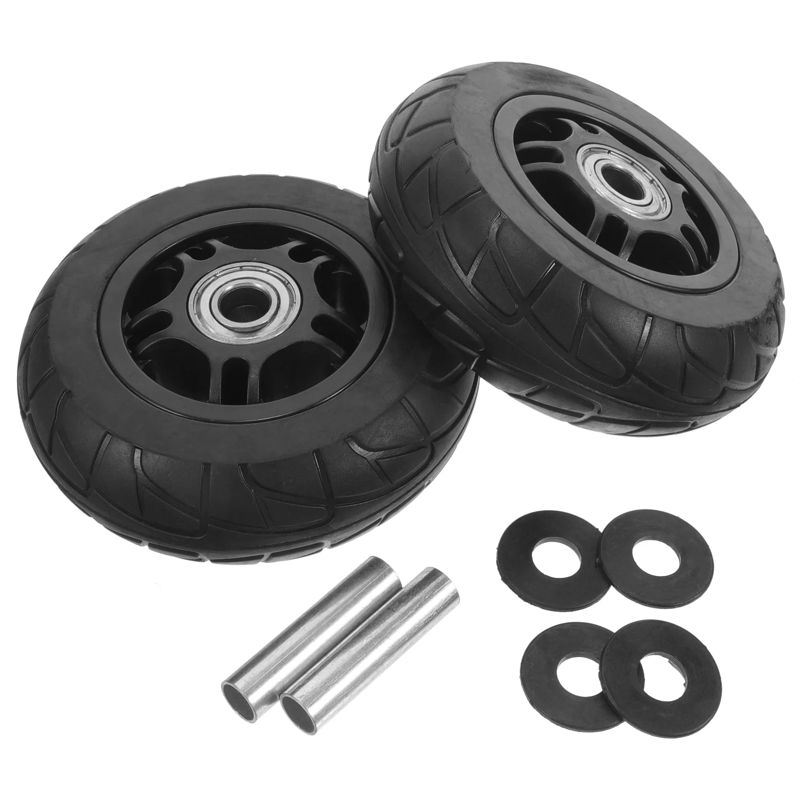 

2 Pcs Mower Grass Lawn Wheels Hoe Garden Machine Mute Cortadoras Barbecue Rack Casters