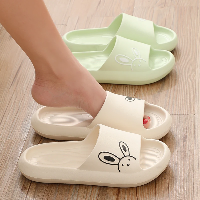 Summer for Sandals Shoes 2023 New Lightweight Indoor Outdoor Women Slipper Cute Rabbit Soft Breathable EVA Ladies Flip Flops