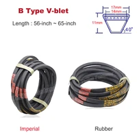 v belt black rubber b type b 56inch b 65inch transmission belt machinery automotive agricultural industrial equipment v belt