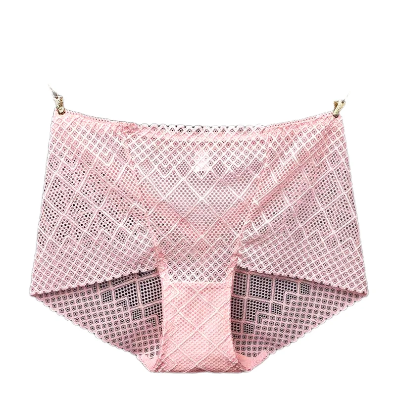 

1PC Lace Hollow Out Women's Middle Waist Underwear Sexy Abdomen And Hip Lifting Pure Cotton Crotch Girls' Triangle Pants