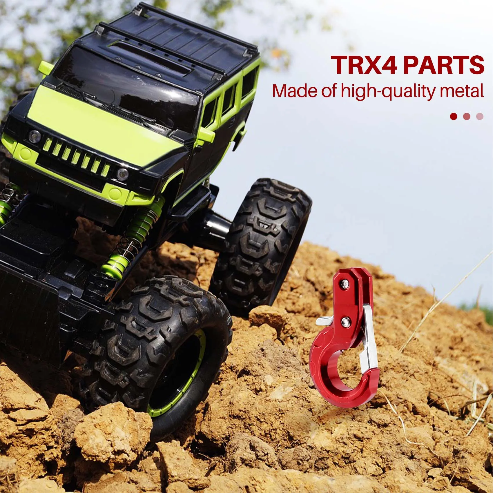 Фонарь с крюком прицепа для 1/10 Axial SCX10 90046 TAMIYA CC01 RC4WD D90 D110 TF2 Traxxas TRX4 красный