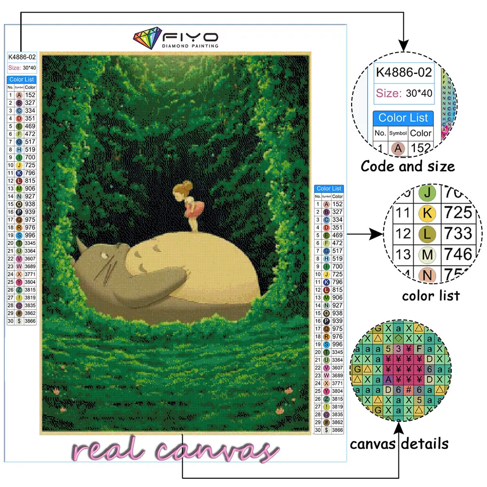 5D алмазная живопись сделай сам аниме Тоторо мозаика рукоделие полная Алмазная