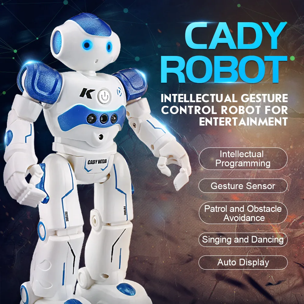 

JJRC R2 RC Robot IR Gesture Control CADY WIDA Intelligent Cruise Oyuncak Robots Dancing Robo Kids Toys for Children Gift