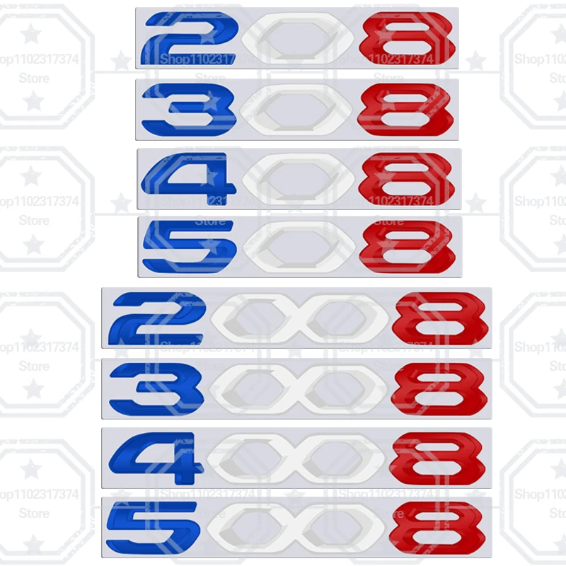 

3D Эмблема для Peugeot 208, 308, 408, 508, 2008, 3008, 4008, 5008, Металлическая Эмблема для капота двигателя автомобиля, декоративная наклейка для заднего багажника