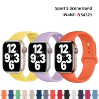 silicone strap for apple watch band 42mm 45mm 38mm 44mm 40mm smartwatch rubber sports watchband iwatch series 7 6 5 4 3 2 1 se