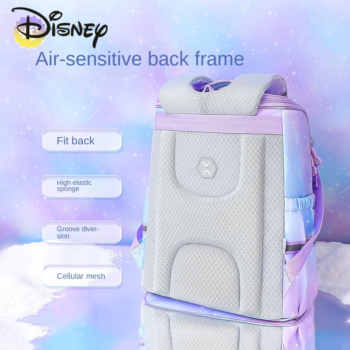 Disney New Girls' Backpack Fashion High Quality Large Capacity Student Backpack Small Fresh Versatile Children's School Backpack