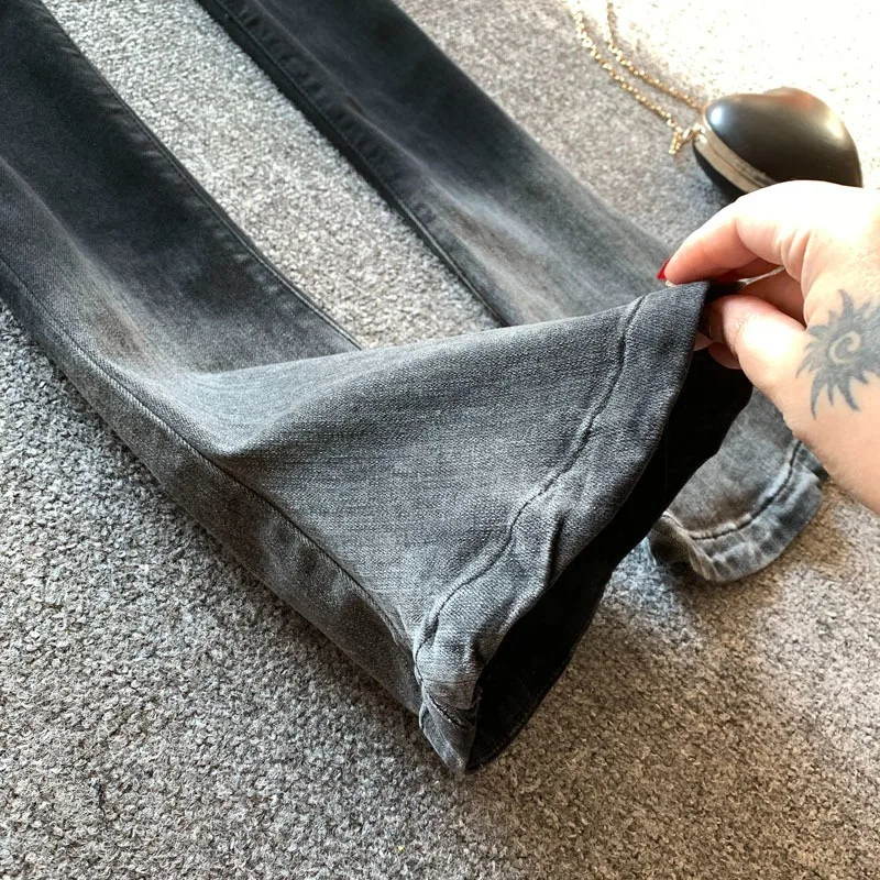 Women's Flared Jeans hight Waist Denim Pants  Skinny Y2k vintage   jeans female Trousers