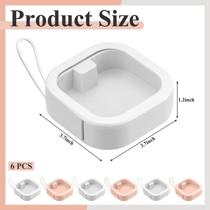 6 шт. диспенсер для завязывания волос портативный держатель путешествий ватных