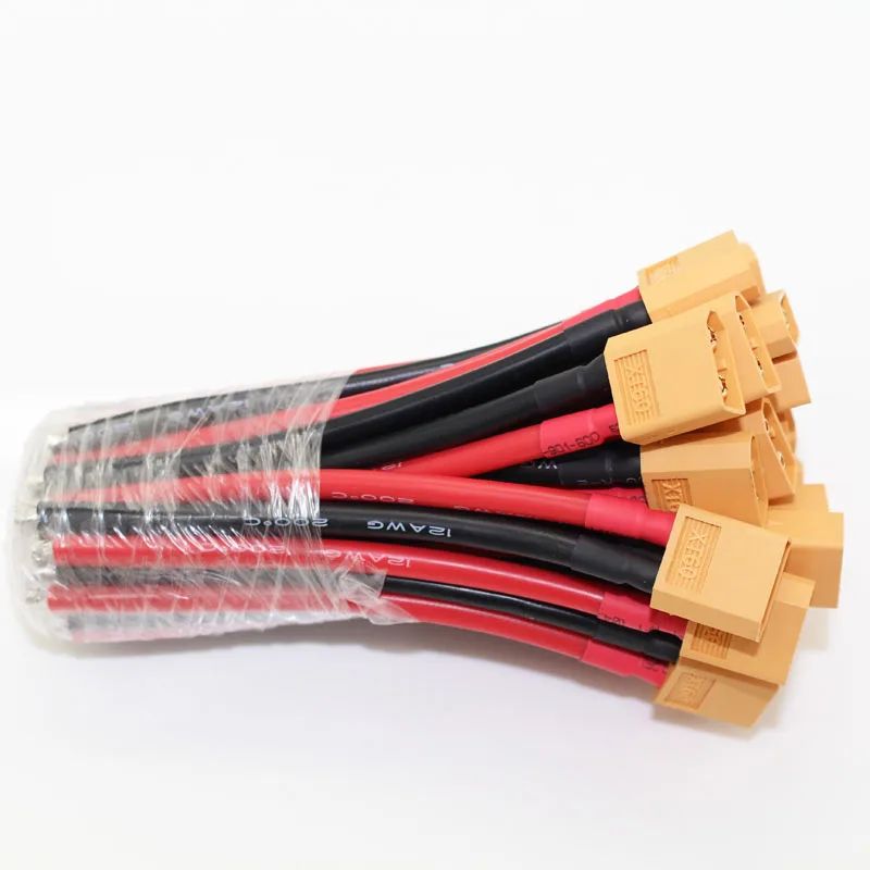 10 шт./лот Отличная производительность красивый Штекерный Разъем XT60 в 12AWG мягкий