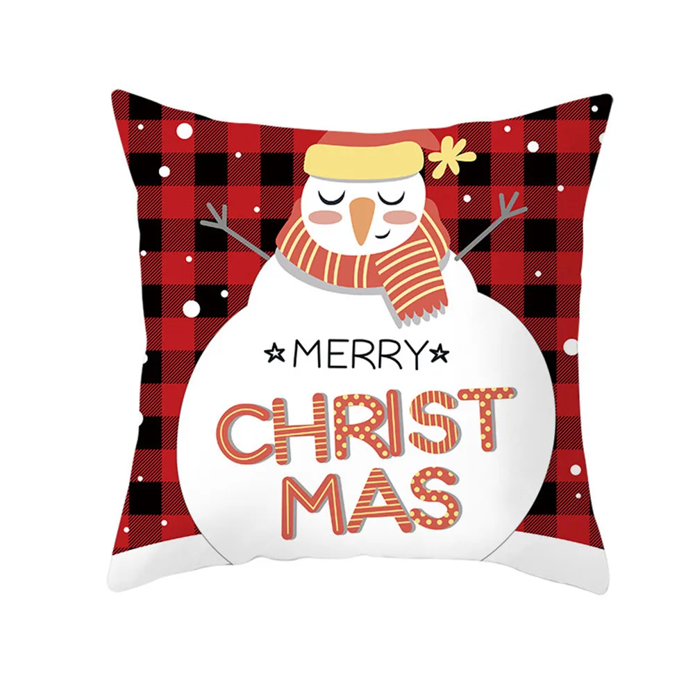 

Наволочки для диванных подушек, наволочки для подушек, 1 х Рождественский чехол из хлопка и льна, праздничная наволочка с рисунком красных с...