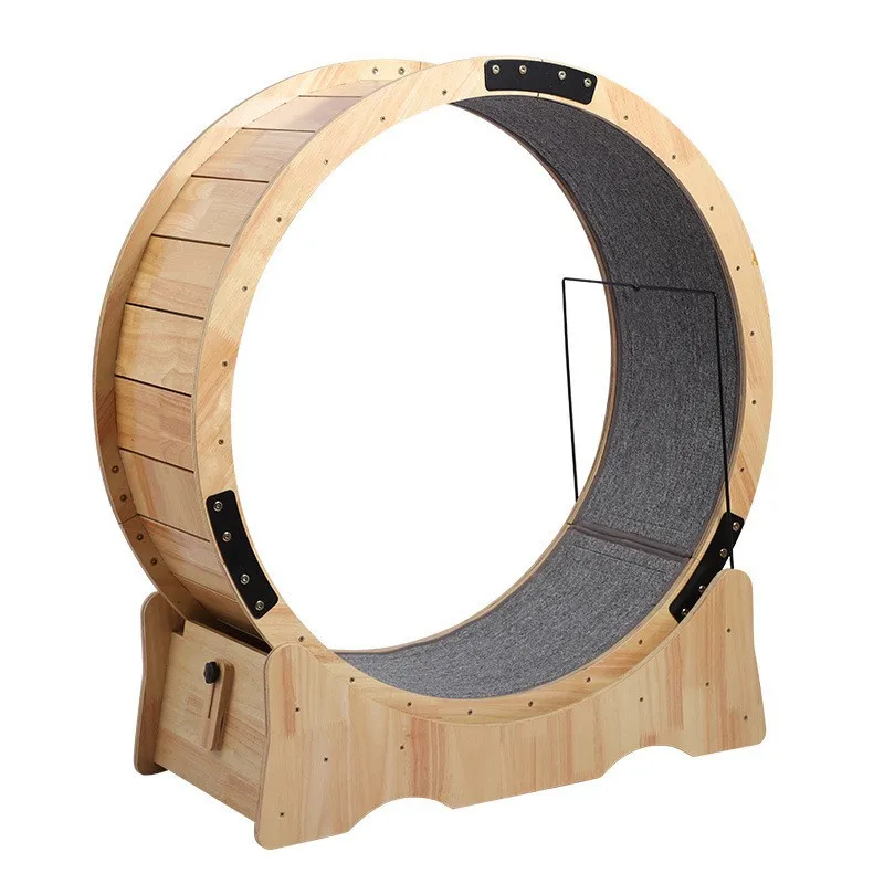 

Multi-function cat scratch board climbing frame pet non-fumigation solid wood treadmill wear-resistant cat sports trainer