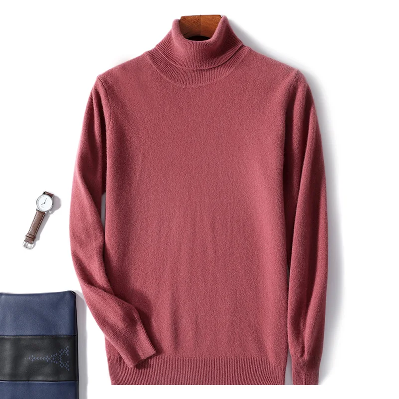 Классическая мужская Трикотажная рубашка из 100% австралийской шерсти плотный