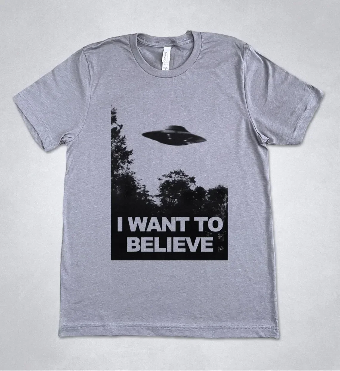 Рубашка I Want To Believe Футболка X-Files Ufo Sci-Fi Aliens Agent Fox Mulder Плакат