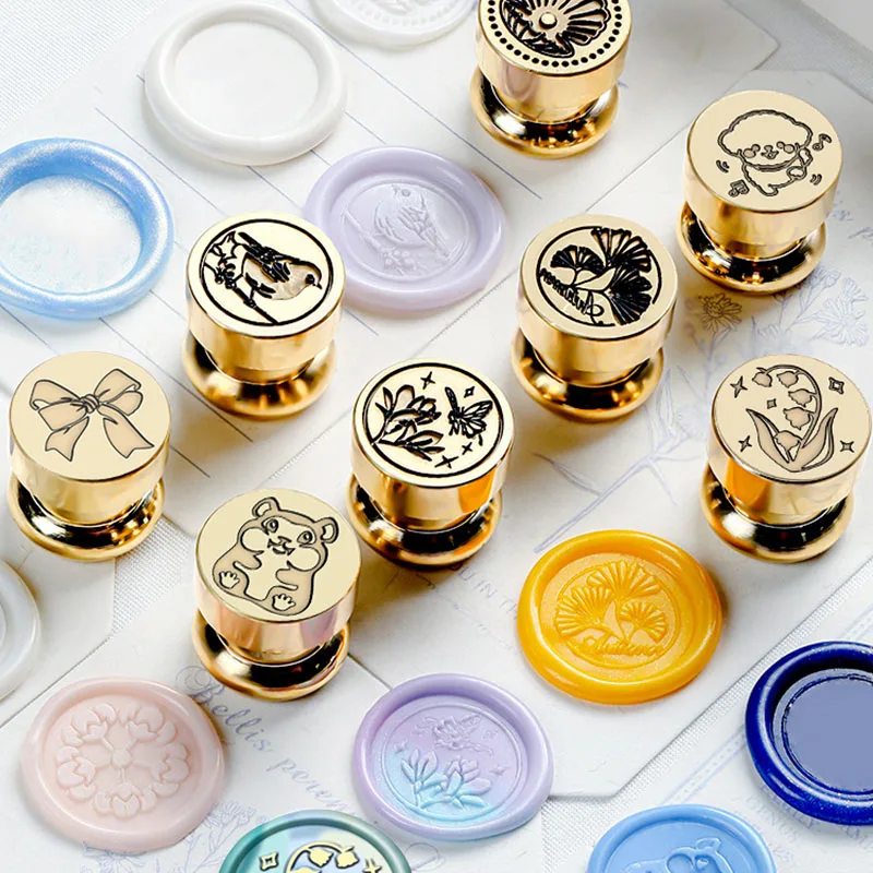 

Mini Lacquer Seal Head DIY Hand Ledger Lacquer Seal Hand Wax Seal Stamp Envelope Wedding Invitation Tool Decoration Supplies