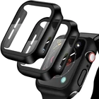 Стекло и крышка для Apple Watch, чехол 44 мм 40 мм iWatch 42 мм 38 мм, бампер, Защита экрана для apple watch 6 5 4 3 se, аксессуары