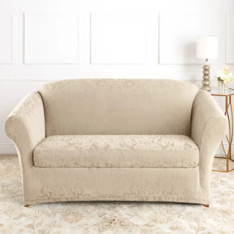 

Sure Fit Stretch Jacquard Damask T-Cushion Sofa Slipcover