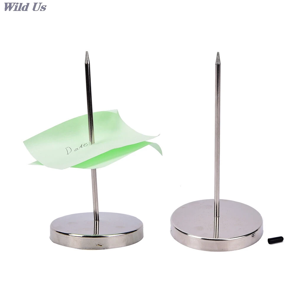 

1pcs Stainless Steel Straight Rod Paper Memo Holder Bill Fork Fork For Receipt Receipt Note Spike Stick