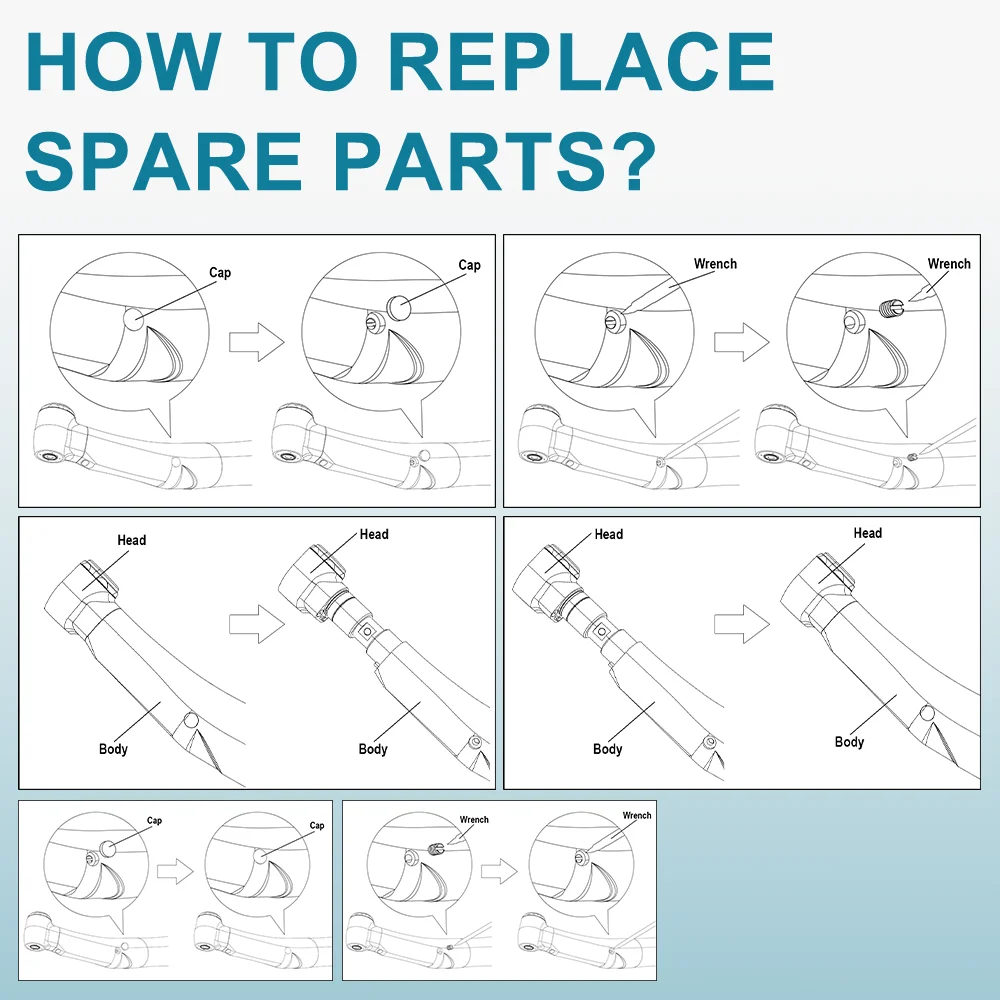 10 шт. Запасные детали для стоматологической головки |