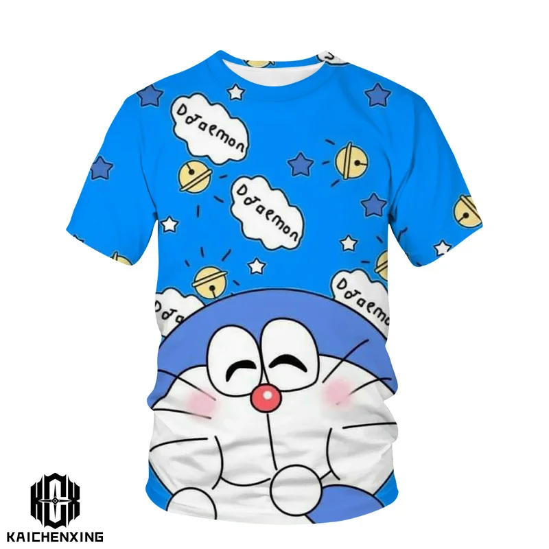 

Summer Children's Cute T-shirt Fashion Street Japanese Anime Doraemon Graphic T-shirt Fashion Elements Children's T-shirt