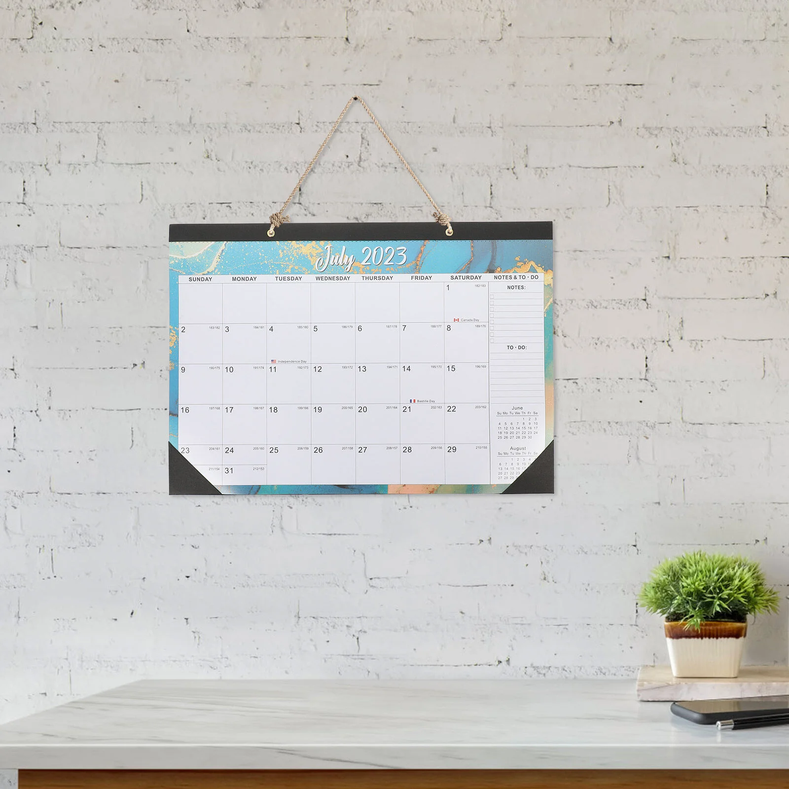 

Household Products Office Calendar Delicate Planning Wall Home Supply Desk Hanging Clear Printed Paper