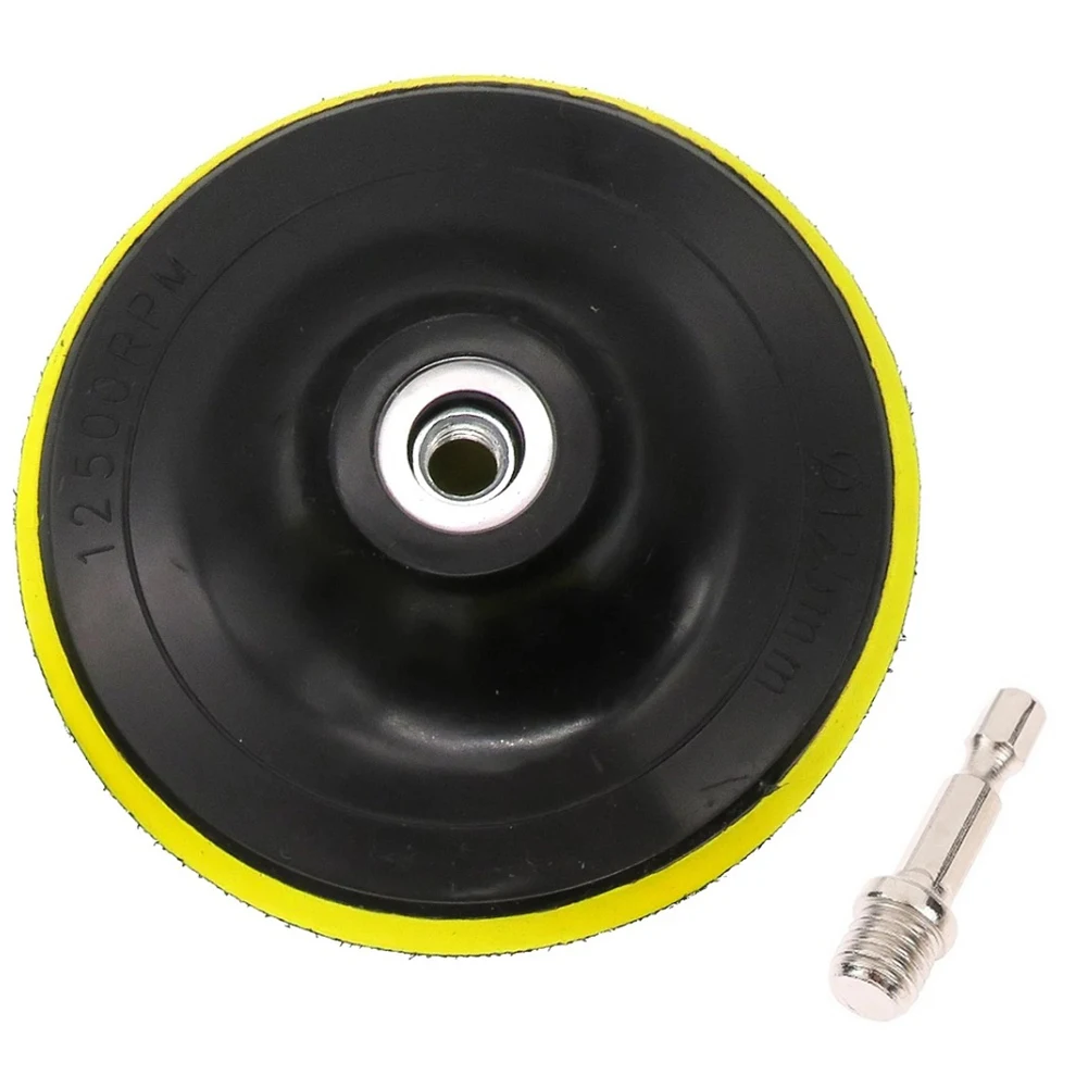 

M10 Drill Adapter 5 Inch Hook And Loop Buffing Pad Rotary Backing Pad With 1 Pc Sanding Pad Metal Rust Removal Polishing Tools