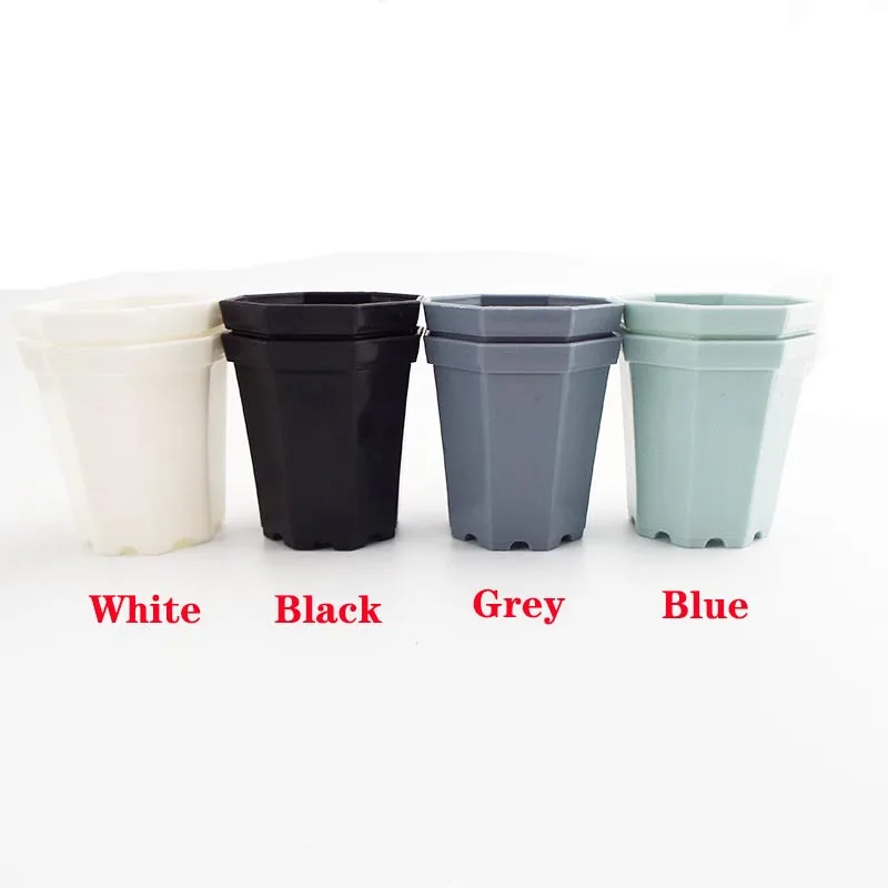 4 шт./лот пластиковый восьмиугольный цветочный горшок современные домашние