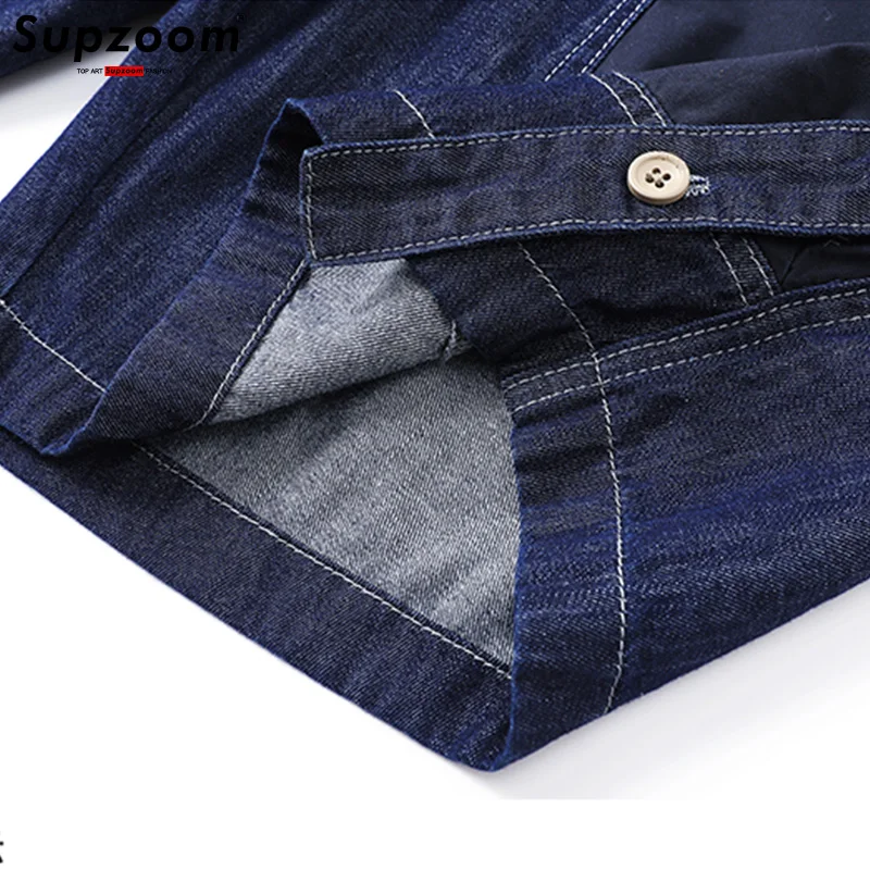 Мужские джинсовые шорты с карманами Supzoom модные летние свободные повседневные