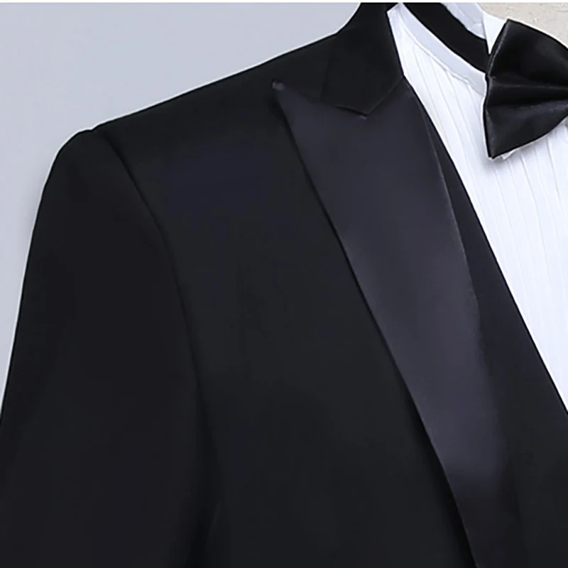 Tuxedo Tailcoat Men Formal Dress Suits Swallow Tail Coat Navy Blue Male Jacket Suits Party Wedding Dance Magic Performance Show images - 6