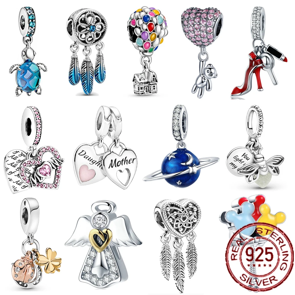 

NEW 925 Sterling Silver Fashion Balloon Dream Catcher Turtle Charm Fit Original Pandora Bracelet Charm Women DIY Jewelry Gift