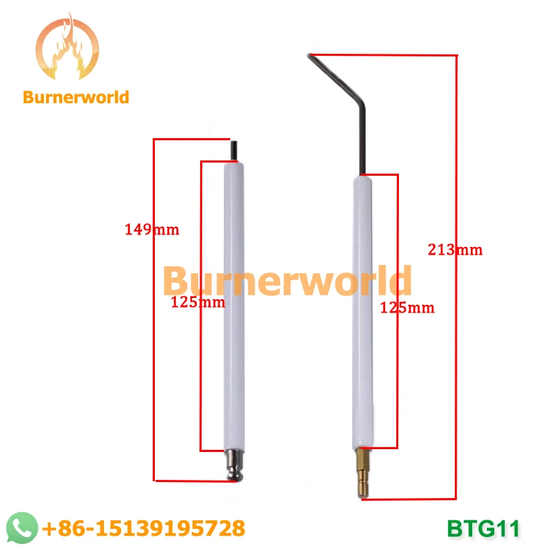 Фото Газовая горелка Baltur BTG11 BTG15 BTG20 BTG28 Электрод зажигания Ионный зонд горелки Baltur Электрод горелки и зонд обнаружения пламени №3