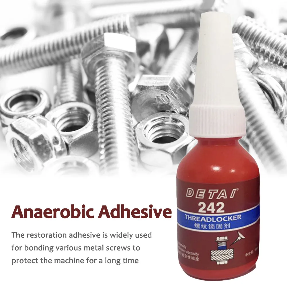 

10ml Adhesive Wire Sealing Anti-Corrosion Thread Anti-Pressure 242 Glue Anaerobic Screw Lock Adhesive For Bonding Various Metal