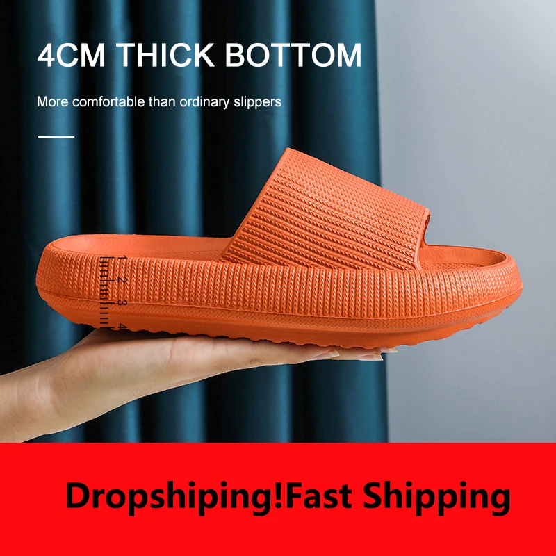 

Summer New Fashion Men Women Thick Platform Super Soft Vintage Anti-slip Home Slippers High Quality Outdoor Beach Eva Flip Flop