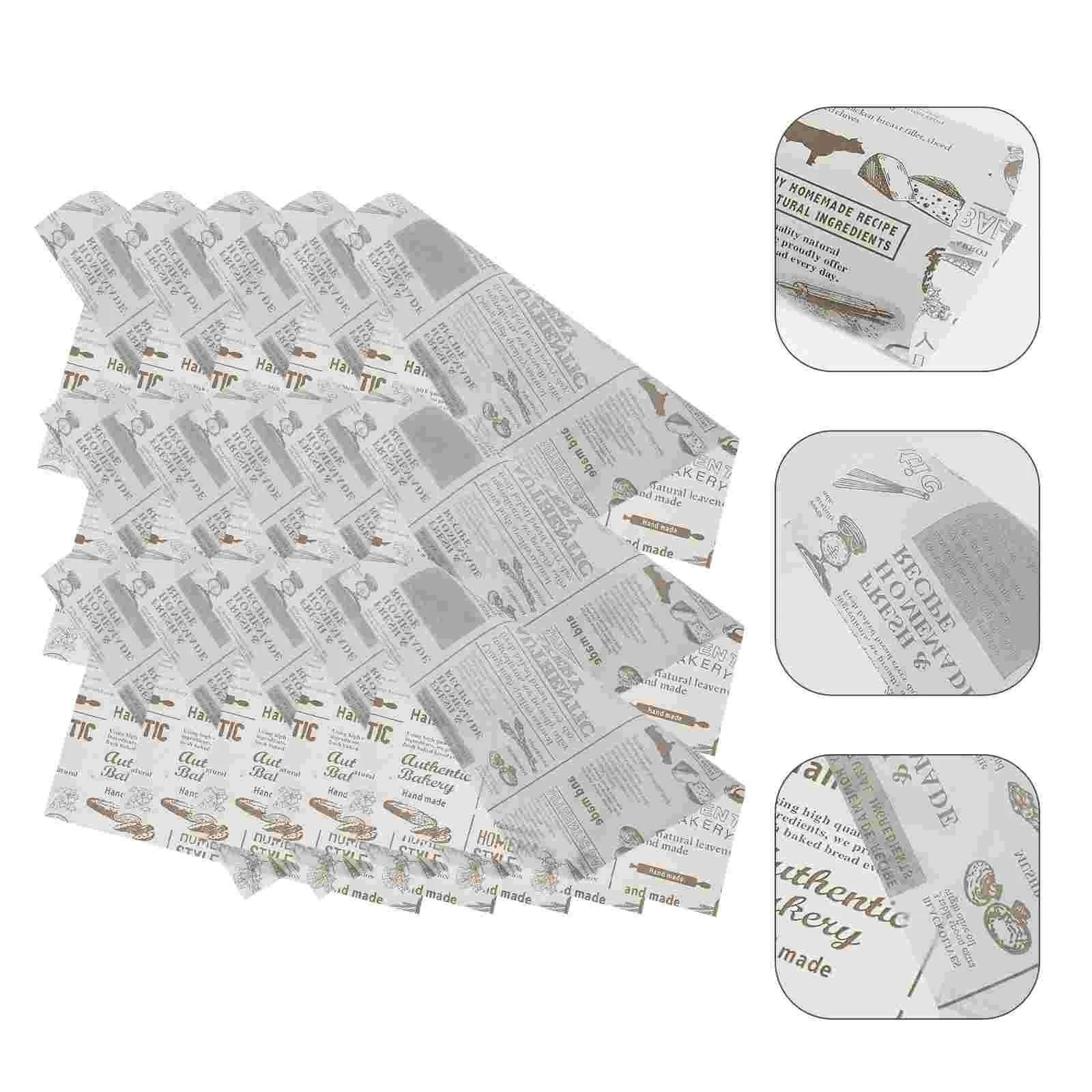 

Paperbaking Deli Wrapping Sheets Wax Sandwich Wrap Grease Liners Parchment Greaseproof Disposable Resistant Oil Fried Wraps Air