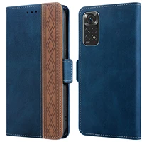 bicolor pu leather wallet case for redmi 10 9a 9c 9t note 11s 10 9 pro max xiaomi 12 11t pro poco x3 nfc flip phone cover coque