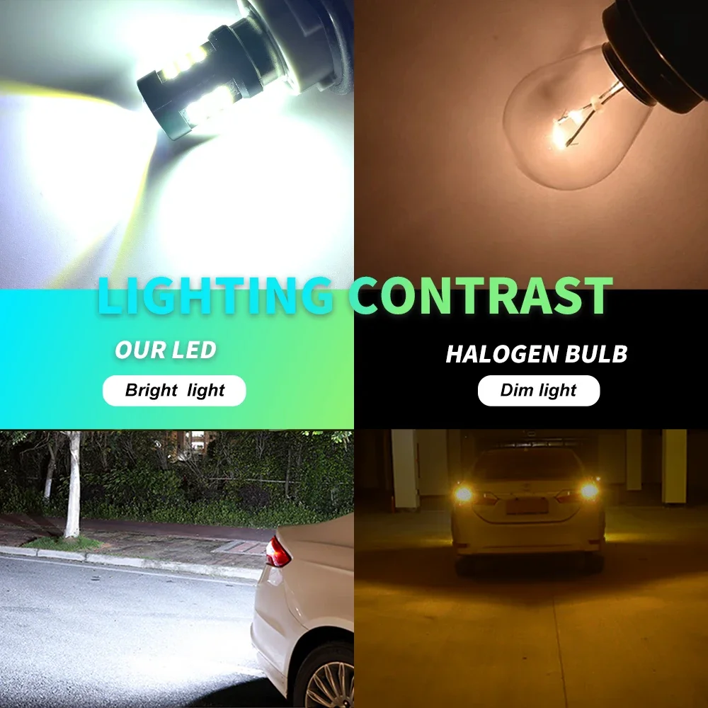 Фото Автомобильный светодиодный указатель поворота TCYATO 1156 7440 PY21W 21SMD, высокая яркость, задний фонарь №5